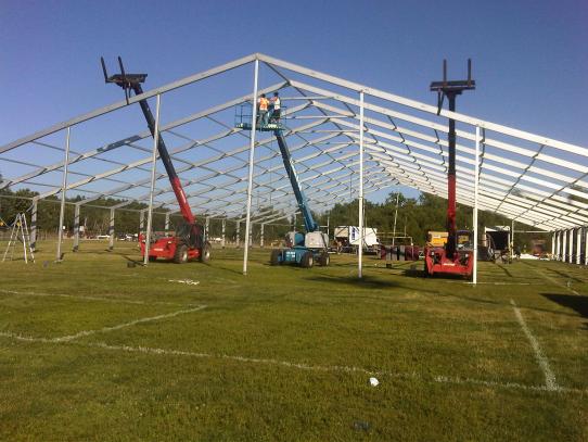 40M Wide Clear Span Tent - Francophone Games 2011, Sudbury, Ontario